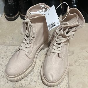 Brand new H&M canvas boots
